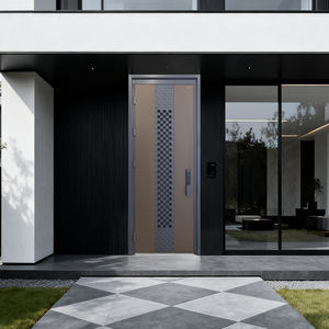 Puerta <span class=keywords><strong>de</strong></span> entrada <span class=keywords><strong>de</strong></span> prevención <span class=keywords><strong>de</strong></span> incendios ventilada <span class=keywords><strong>de</strong></span> acero <span class=keywords><strong>de</strong></span> aleación <span class=keywords><strong>de</strong></span> zinc minimalista moderna con diseño <span class=keywords><strong>de</strong></span> celosía <span class=keywords><strong>para</strong></span> uso exterior - Product Image 2
