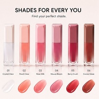 Base de gloss à lèvres marque privée effet miroir repulpant 5ml, finition verre dégradé multicolore pour maquillage de fête – Le meilleur