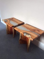 Résine Époxy Transparente à Coulée Profonde 2:1, Coulée Unique 5-10cm, Résistante aux UV, Anti-Jaunissement, Non Toxique pour Tables en Bois et Projets de Rivière, Kit de 1 Gallon