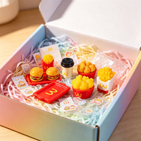 Décoration artisanale en résine de fast-food simulé, mini frites et café, pour coque de téléphone DIY en argile