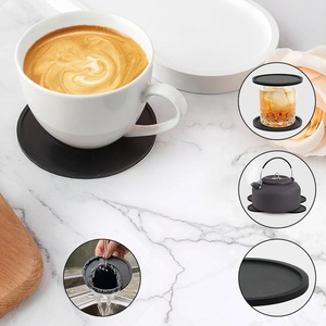 Custom Round 10cm <b>Silicone</b> Drink Cup <b>Mat</b> <b>Heat</b> <b>Resistant</b> Coffee Cup Pad Non-slip <b>Silicone</b> Coaster - Product Image 4