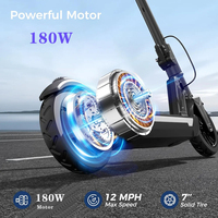 Scooter électrique 5H à charge rapide à prix d'usine pour adolescent, portée de 12 à 16km et moteur de 180W, certifié CE