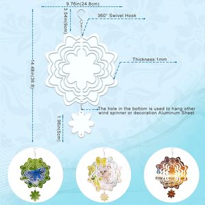 Productos en Blanco para Sublimación de Molinillos de Viento Cinéticos, Decoración de Jardín para Transferencia por Prensa de Calor, Molinillos de Viento para Sublimación de 8 Pulgadas - Product Image 2
