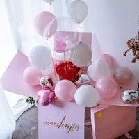 Boîte à explosion surprise en papier 50x50x50 cm pour confession, ballon cadeau, anniversaire, Saint-Valentin