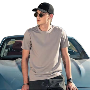 T-shirts à manches courtes unisexes pour hommes, coupe slim, 100% coton, motif uni, respirant, anti-boulochage, séchage rapide, imprimé en relief - Product Image 3