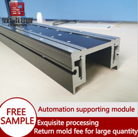 Perfil de extrusión de aluminio 6063 T6 industrial personalizado Pistas lineales Viga de aluminio para la industria logística