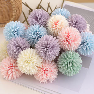 Crisantemo Artificial de Tallo Único de 6 cm, Flor de Seda de Alta Simulación para Decoración de Bodas - Product Image 1