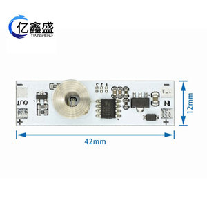 Yixinsheng Touch <b>Dimmer</b> Module 5-24V 6A Pwm Output 1 Channel Plastic Easy Installation For Cabinet Led Light - Product Image 3