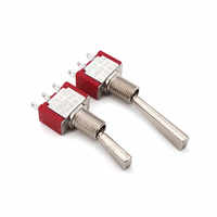 Interrupteur à bascule DPDT miniature Dirui pour télécommande de modèle RC, 12 mm, 24 V/12 V, 6 A, IP18, 30 000 cycles, 5/4 broches, équipement électrique
