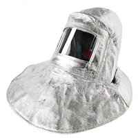 Casque ignifuge résistant à la chaleur de 1000 degrés, chapeau aluminisé anti-éclaboussures, fenêtres anti-buée, léger, confortable, visière faciale