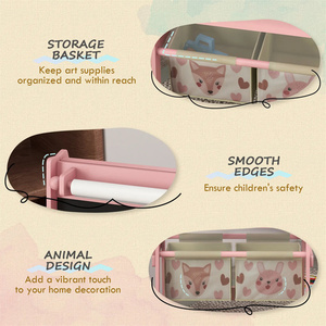 Db nghệ thuật màu hồng Giá vẽ với giấy cuộn & bảng đen bảng trắng lưu trữ vật liệu kim loại Sơn & phác thảo Giá vẽ - Product Image 6