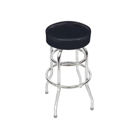 Tabouret de bar pivotant chromé à anneau unique, capacité 300 lb, prix usine, idéal pour atelier