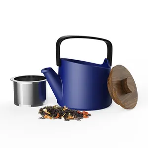 DHPO японский новый дизайн бытовой чайник однотонный простой чайник с чайной чашкой нордический керамический набор для послеобеденного чая