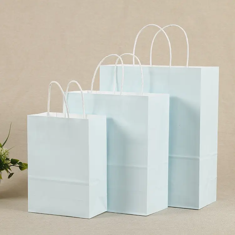 Recycled Custom Gift Paper Bags gold kraft paper gift bags competitive price waterproof brown paper bags clothing shopping gift