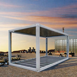 Marco de contenedor de acero galvanizado de 20 pies para habitación familiar modular Casa de <span class=keywords><strong>calle</strong></span> prefabricada para sala de estar - Product Image 2