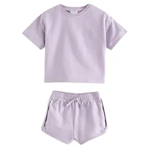 مجموعة ملابس للأطفال ملابس صيفية للأطفال البنات من قطعتين متوافقة مع صيحة الموضة