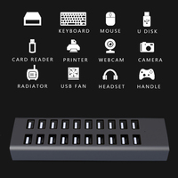 Hub de charge USB 3.0 à 10 ports prêt à être expédié, séparateur de bureau en aluminium pour données et charge, compatible avec les ordinateurs portables, PC et Mac, en stock