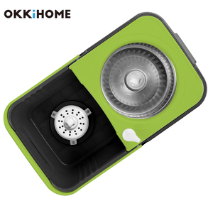 OKKiHOME Juego de fregona giratoria de microfibra 360, fregona giratoria rectangular para limpieza de suelos del hogar - Product Image 2