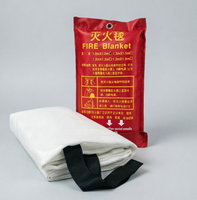 Couverture anti-feu en fibre de verre résistante à la chaleur, taille standard 1m 1.5m, pour la lutte contre les incendies, la fuite d'urgence, la sécurité à la maison et la cuisine
