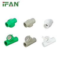IFAN usine PPR raccords de plomberie filtre avec double bouchon d'oreille filtre avec bouchon en laiton filtre en forme de Y PPR raccords de tuyauterie d'eau