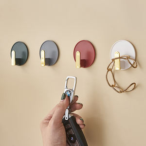 Crochet à poinçons sans poinçon en plastique, décoration <span class=keywords><strong>murale</strong></span> de salle de bain nordique, rangement de finition <span class=keywords><strong>murale</strong></span> - Product Image 5