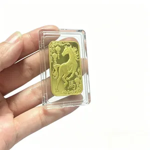 Barre commémorative Cheval 2026, pièce en zinc non magnétique avec numéro de série unique pour collection, poids 31,1g, souvenir - Product Image 4