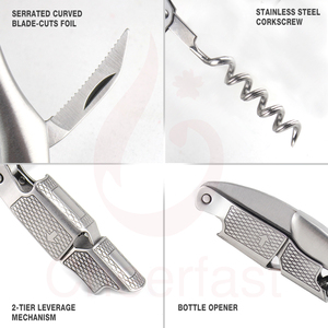 <span class=keywords><strong>Cavatappi</strong></span> Personalizzato per <span class=keywords><strong>Vino</strong></span> Rosso, Design 3 in 1, Apribottiglie con Manico in Acciaio Inossidabile - Product Image 4