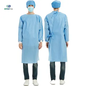 Traje de protección PPE Nivel 3 SMS Batas de aislamiento Alta calidad Desechable Adulto CE SANDA EOS ASTM Accesorios quirúrgicos 2 años