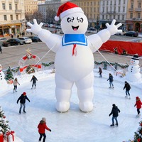 Homme guimauve gonflable géant Ghostbusters, personnage de dessin animé gonflable Ghostbusters, décoration publicitaire gonflable