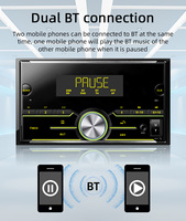 Pemutar MP3 S3710, Radio mobil 2din 12V aplikasi suara AI menemukan lampu variabel Stereo penerima musik RDS FM pemutar MP3 BT USB