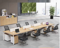 Ensemble de bureau et chaise de luxe personnalisable simple moderne 2/4/6 quatre places pour la maison ou l'immeuble de bureaux