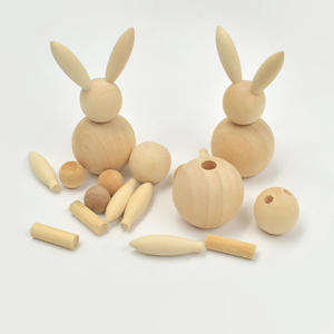 Ornement Lapin en Bois Couleur Bois Naturel Runwood pour Pâques, Fournitures d'Artisanat en Bois, Matériaux <span class=keywords><strong>de</strong></span> Décoration <span class=keywords><strong>de</strong></span> Fête Lapin en Bois DIY, Jouet <span class=keywords><strong>de</strong></span> Simulation Artisanale - Product Image 1