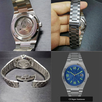 Montre personnalisée avec logo de ma marque, montre mécanique en acier inoxydable, montre automatique de luxe de haute qualité pour hommes