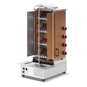 Uso Industrial Procesamiento de <span class=keywords><strong>carne</strong></span> Diseño dorado Piedra de lava Barbacoa Parrilla Pollo Shawarma Maquinaria 5 Quemador de <span class=keywords><strong>gas</strong></span> Kebab Doner <span class=keywords><strong>para</strong></span> la venta - Product Image 2