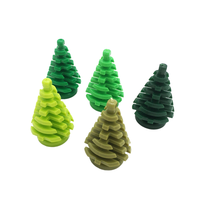 Bloques de Construcción de Árbol de Navidad 4x4x6 2/3, Juguete Educativo de Construcción DIY, Bloques de Plástico para Armar un Árbol de Pino