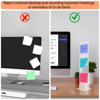Support de moniteur en acrylique transparent pour tableau de notes, fixation d'écran, support de rappel de messages et de notes autocollantes pour bureau
