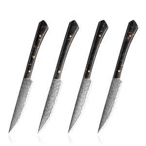 Ensemble <span class=keywords><strong>de</strong></span> 4 <span class=keywords><strong>couteaux</strong></span> à steak en acier Damas 10Cr15CoMov, couteau à steak pour restaurant, <span class=keywords><strong>table</strong></span> à manger, cuisine, découpe <span class=keywords><strong>de</strong></span> bœuf - Product Image 1