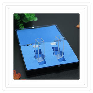 10mm comprimento do caminho de luz pathway ou cuveta de quartzo fundida transparente em todos os lados tampa quadrada - Product Image 1