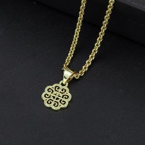 Collier avec pendentif en or 24 carats plaqué or, design personnalisé JXX, bijoux en laiton pour enfants - Product Image 5