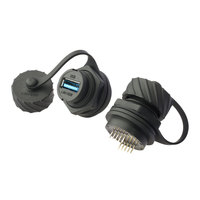 LSHITECH M20.8 IP67 Prise femelle USB 3.0 à montage sur panneau avec broches à souder, pas de broches de 2,0 mm et 2,54 mm
