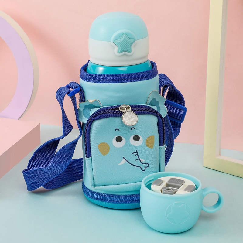 Высокое качество Детские пищевая нержавеющая сталь 316 нержавеющая сталь соломы двойные чехлы с рисунками из мультфильмов детские бутылка питьевой воды кружка детская вакуумной присоской