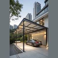 Prix de gros pour abri solaire en PE, abri solaire avec stationnement pour voitures, structure en aluminium, système imperméable