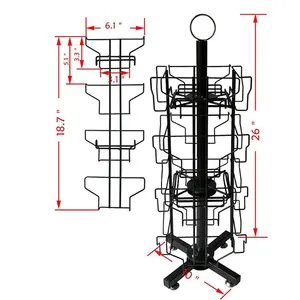 12 /16 Verticale En Horizontale Tafel Display Rack Metal Wire Spinner Boek Cd Wenskaart Display Rekken