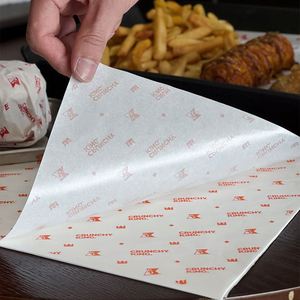 Feuilles de papier ciré biodégradables, écologiques, résistantes à la graisse et à l'huile, de qualité alimentaire, pour hamburgers, pizzas et sandwichs - Product Image 1