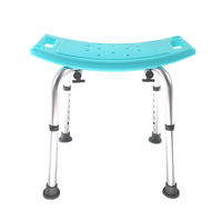 Chaise de douche pliable en alliage d'aluminium, antidérapante, design démontable, pour l'exercice et la rééducation