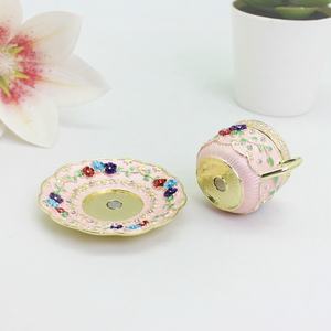 SHINNYGIFTS smaltato tazza di caffè scatole di gioielli in smalto con regali di fiori dipinti a mano per la decorazione della casa - Product Image 5