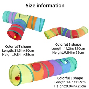 Pet Accessories <strong>Cat</strong> Products Wholesale S <strong>T</strong> Shaped Eco-friendly Foldable Interactive Movement <strong>cat</strong> Toy Tunnel Passage - Product Image 6