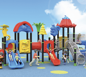 Premium plastic glijbaan voor kinderen - schoolgebruik buitenspeeltoestel met aangepast ontwerp en hoge capaciteit - Product Image 1