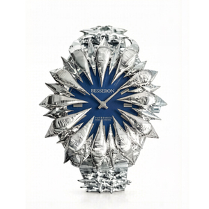 นาฬิกาควอตซ์สแตนเลสสตีลอะลาบาสเตอร์ขายส่งสำหรับผู้ชาย นาฬิกาแบบเข็มอะนาล็อก นาฬิกาอะลาบาสเตอร์สไตล์กอธแบบมีหนามแหลม - Product Image 3