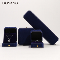 Boîte à bijoux de luxe en velours Boyang, ensemble de collier, bracelet et pendentif